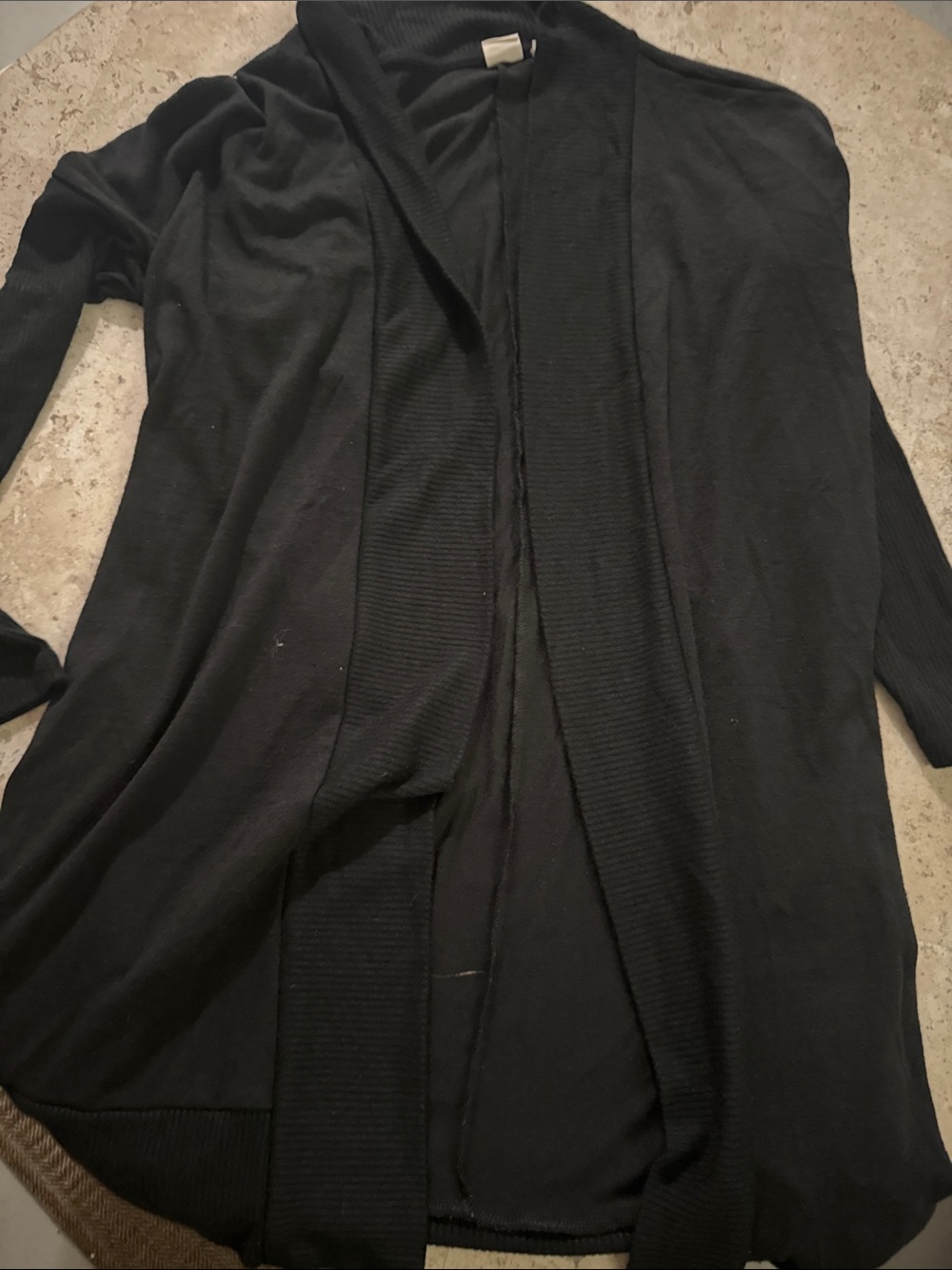 Gap Black Open-Front Knit Cardigan size M